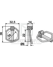 16-ST36-A2G Zawleczka 6.0x21 16-ST36-A2G.97