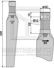 RH-32-L Ząb brony aktywnej, lewy RH-32-L.97