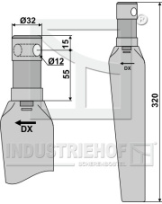 RH-32-R Ząb brony aktywnej, prawy RH-32-R.97