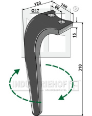 8404.50.01 Ząb brony aktywnej prawy INDUSTRIEHOF 8404.50.01.02