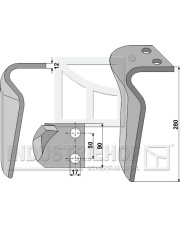 RH-51-DER Ząb brony aktywnej, prawy RH-51-DER.97