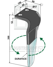 M36100224 Ząb brony aktywnej lewy DURAFACE INDUSTRIEHOF M36100224.03