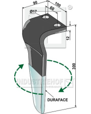 M36100223 Ząb brony aktywnej prawy DURAFACE INDUSTRIEHOF M36100223.03