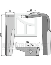 RH-AMA-04R Ząb brony aktywnej, prawy RH-AMA-04R.97