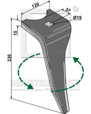 RH-AMA-10L Ząb brony aktywnej, lewy RH-AMA-10L.97
