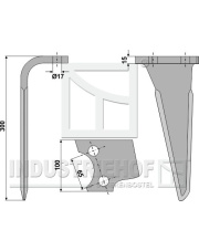 RH-PRG-04L Ząb brony aktywnej, lewy RH-PRG-04L.97
