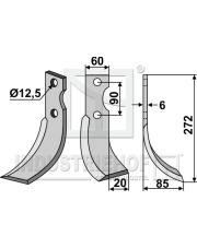 ADR-01R Nóż glebogryzarki, prawy ADR-01R.97