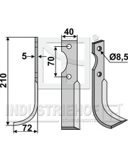 ADR-04L Nóż glebogryzarki, lewy ADR-04L.97