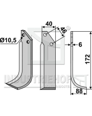ADR-05R Nóż glebogryzarki, prawy ADR-05R.97
