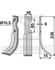 ADR-07R Nóż glebogryzarki, prawy ADR-07R.97