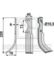 AGI-01L Nóż glebogryzarki, lewy AGI-01L.97