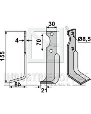 AGR-02L Nóż glebogryzarki, lewy AGR-02L.97