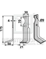 AGR-05L Nóż glebogryzarki, lewy AGR-05L.97