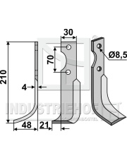 AGR-20L Nóż glebogryzarki, lewy AGR-20L.97