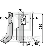 AGR-20R Nóż glebogryzarki, prawy AGR-20R.97