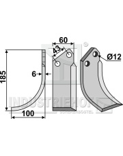 AGR-22L Nóż glebogryzarki, lewy AGR-22L.97