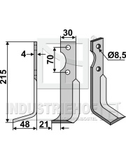 AGR-57L Nóż glebogryzarki, lewy AGR-57L.97