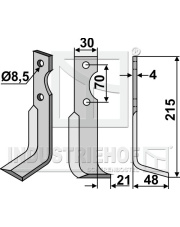 AGR-57R Nóż glebogryzarki, prawy AGR-57R.97