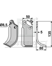 AGR-59R Nóż glebogryzarki, prawy AGR-59R.97