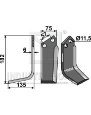 AGRA-05L Nóż glebogryzarki, lewy AGRA-05L.97