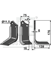 AGRI-01R Nóż glebogryzarki, prawy AGRI-01R.97