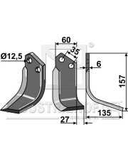 AGRI-03R Nóż glebogryzarki, prawy AGRI-03R.97