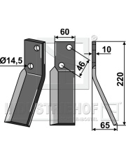 AGRI-04R Ząb obrotowy, prawy AGRI-04R.97