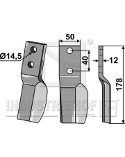 BAD-14R Ząb obrotowy, prawy BAD-14R.97