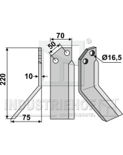 BAD-30L Nóż glebogryzarki, lewy BAD-30L.97