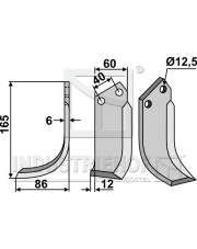 BAD-35L Nóż glebogryzarki, lewy BAD-35L.97
