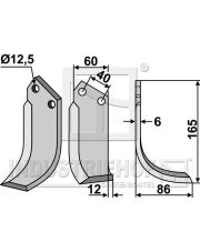 BAD-35R Nóż glebogryzarki, prawy BAD-35R.97