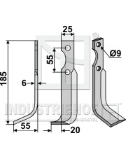 BCS-07L Nóż glebogryzarki, lewy BCS-07L.97