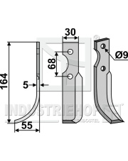 BEN-17L Nóż glebogryzarki, lewy BEN-17L.97