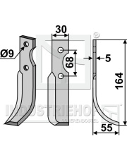 BEN-17R Nóż glebogryzarki, prawy BEN-17R.97