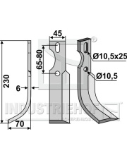 BEN-50L Nóż glebogryzarki uniwersalny, lewy BEN-50L.97