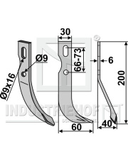 BEN-51R Nóż glebogryzarki uniwersalny, prawy BEN-51R.97