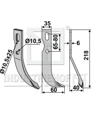BEN-52R Nóż glebogryzarki uniwersalny, prawy BEN-52R.97