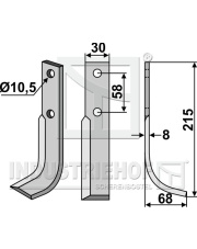 BER-04R Nóż glebogryzarki, prawy BER-04R.97