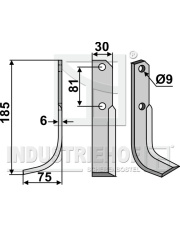 BER-21L Nóż glebogryzarki, lewy BER-21L.97
