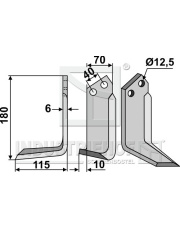 BRE-04L Nóż glebogryzarki, lewy BRE-04L.97