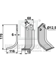 BRE-14L Nóż glebogryzarki, lewy BRE-14L.97