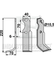 BRU-12L Nóż glebogryzarki, lewy BRU-12L.97