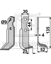 BRU-21R Nóż glebogryzarki, prawy BRU-21R.97