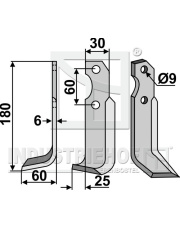 BRU-22L Nóż glebogryzarki, lewy BRU-22L.97