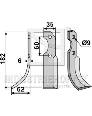 BRU-26L Nóż glebogryzarki, lewy BRU-26L.97
