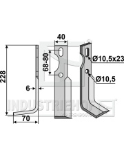 BRU-43L Nóż glebogryzarki, lewy BRU-43L.97