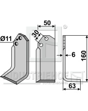CAB-06R Nóż glebogryzarki, prawy CAB-06R.97