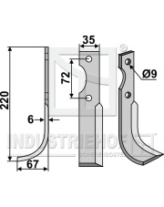 CAS-06L Nóż glebogryzarki, lewy CAS-06L.97