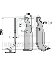 CAS-12L Nóż glebogryzarki, lewy CAS-12L.97