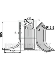 CEL-01L Nóż glebogryzarki, lewy CEL-01L.97